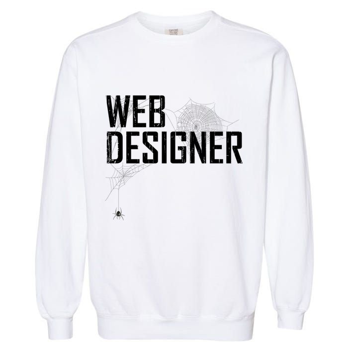 Web Designer Spider Web Garment-Dyed Sweatshirt