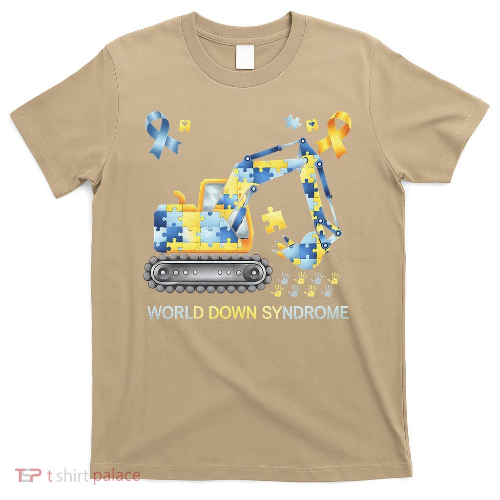 World Down Syndrome Awareness Day Bulldozer Apparel T-Shirt