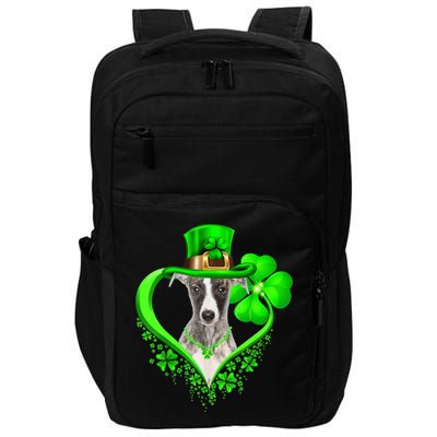 Whippet Dog St Patricks Day Lover Irish Shamrock Impact Tech Backpack