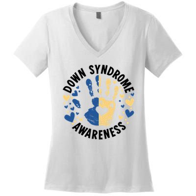 World Down Syndrome Day Down Syndrome Awareness Women's V-Neck T-Shirt