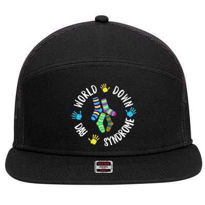 World Down Syndrome Day Awareness Socks 21 March 7 Panel Mesh Trucker Snapback Hat