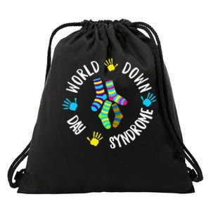 World Down Syndrome Day Awareness Socks 21 March Drawstring Bag