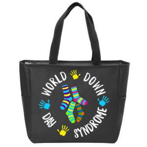 World Down Syndrome Day Awareness Socks 21 March Zip Tote Bag