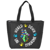 World Down Syndrome Day Awareness Socks 21 March Zip Tote Bag