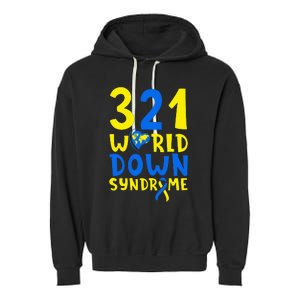 World Down Syndrome Day Awareness March 21 Garment-Dyed Fleece Hoodie