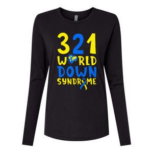 World Down Syndrome Day Awareness March 21 Womens Cotton Relaxed Long Sleeve T-Shirt