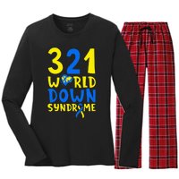 World Down Syndrome Day Awareness March 21 Women's Long Sleeve Flannel Pajama Set 