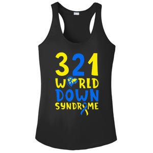 World Down Syndrome Day Awareness March 21 Ladies PosiCharge Competitor Racerback Tank