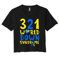 World Down Syndrome Day Awareness March 21 Women's Crop Top Tee