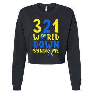 World Down Syndrome Day Awareness March 21 Cropped Pullover Crew