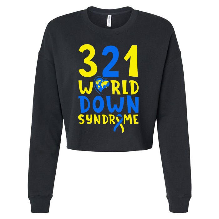 World Down Syndrome Day Awareness March 21 Cropped Pullover Crew