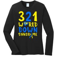 World Down Syndrome Day Awareness March 21 Ladies Long Sleeve Shirt