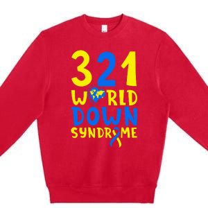 World Down Syndrome Day Awareness March 21 Premium Crewneck Sweatshirt