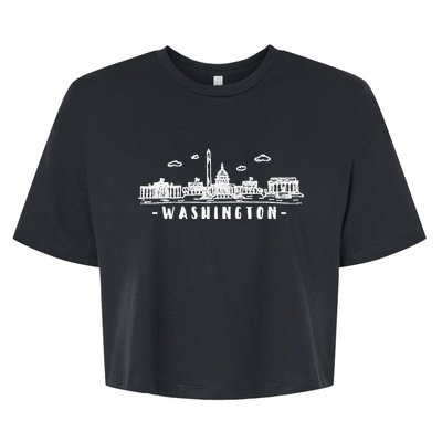 Washington DC Skyline Bella+Canvas Jersey Crop Tee