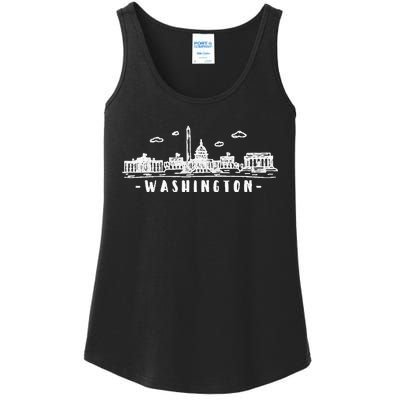 Washington DC Skyline Ladies Essential Tank