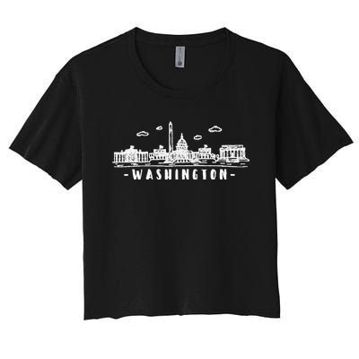 Washington DC Skyline Women's Crop Top Tee