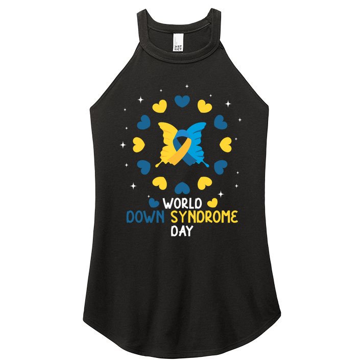 World Down Syndrome Day Awareness Women's Perfect Tri Rocker Tank