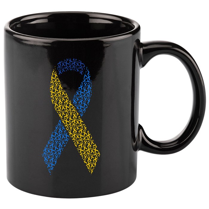 World Down Syndrome Day Awareness Ribbons 11oz C Handle Ceramic Mug