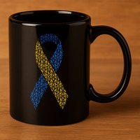 World Down Syndrome Day Awareness Ribbons 11oz C Handle Ceramic Mug