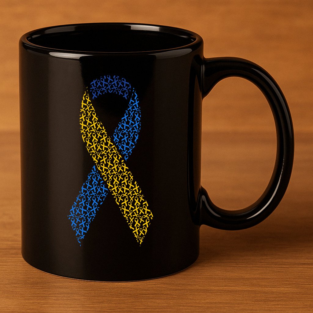 World Down Syndrome Day Awareness Ribbons 11oz C Handle Ceramic Mug