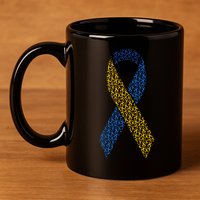 World Down Syndrome Day Awareness Ribbons 11oz C Handle Ceramic Mug