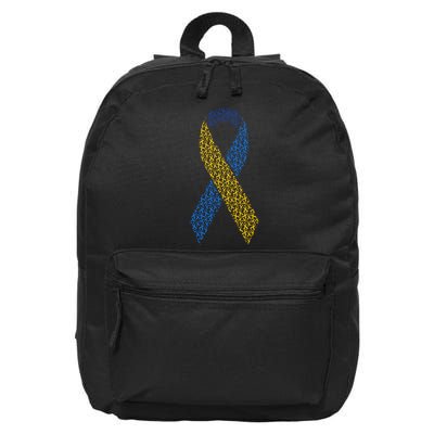 World Down Syndrome Day Awareness Ribbons 16 in Basic Backpack