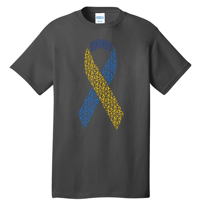 World Down Syndrome Day Awareness Ribbons Tall T-Shirt