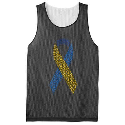 World Down Syndrome Day Awareness Ribbons Mesh Reversible Basketball Jersey Tank