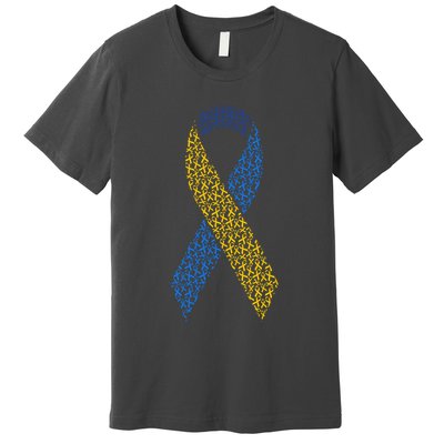 World Down Syndrome Day Awareness Ribbons Premium T-Shirt
