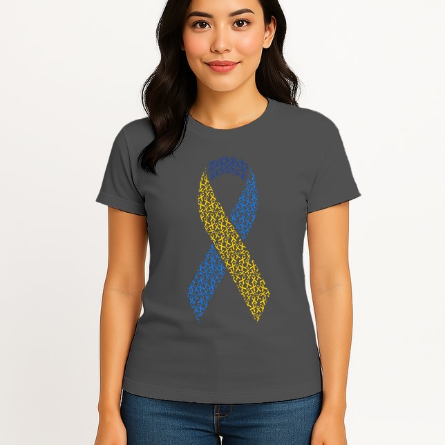 World Down Syndrome Day Awareness Ribbons Womens T-Shirt