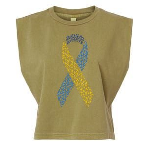 World Down Syndrome Day Awareness Ribbons Garment-Dyed Women's Muscle Tee