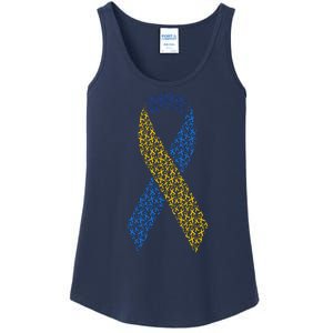 World Down Syndrome Day Awareness Ribbons Ladies Essential Tank