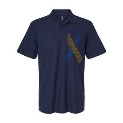 World Down Syndrome Day Awareness Ribbons Softstyle Adult Sport Polo