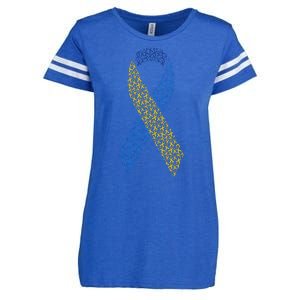 World Down Syndrome Day Awareness Ribbons Enza Ladies Jersey Football T-Shirt