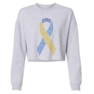 World Down Syndrome Day Awareness Ribbons Cropped Pullover Crew