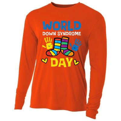 World Down Syndrome Day Awareness T21 Teacher Women Cooling Performance Long Sleeve Crew