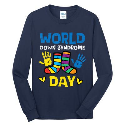 World Down Syndrome Day Awareness T21 Teacher Women Tall Long Sleeve T-Shirt