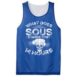 What Does ‘Sous’ Stand For 14 Hours Culinary School Chef Gift Mesh Reversible Basketball Jersey Tank