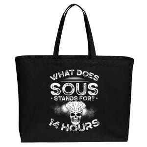 What Does ‘Sous’ Stand For 14 Hours Culinary School Chef Gift Cotton Canvas Jumbo Tote