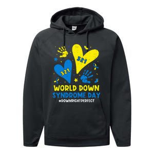 World Down Syndrome Day 321 Awareness Support Performance Fleece Hoodie