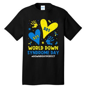 World Down Syndrome Day 321 Awareness Support Tall T-Shirt