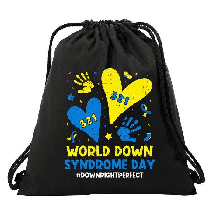 World Down Syndrome Day 321 Awareness Support Drawstring Bag