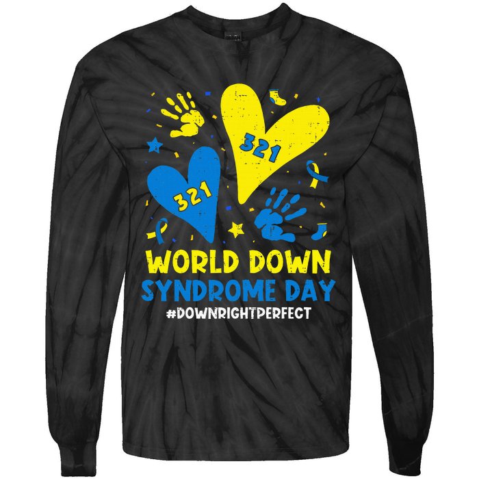 World Down Syndrome Day 321 Awareness Support Tie-Dye Long Sleeve Shirt