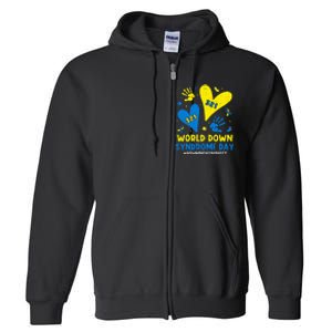 World Down Syndrome Day 321 Awareness Support Full Zip Hoodie