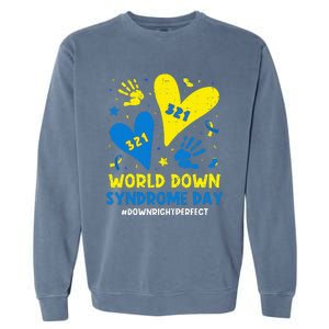 World Down Syndrome Day 321 Awareness Support Garment-Dyed Sweatshirt