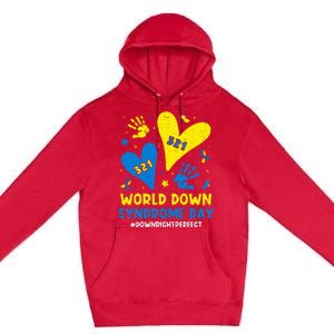 World Down Syndrome Day 321 Awareness Support Premium Pullover Hoodie