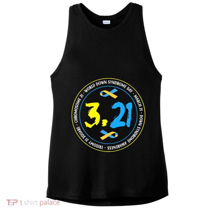World Down Syndrome Day March 12st Ladies PosiCharge Tri-Blend Wicking Tank