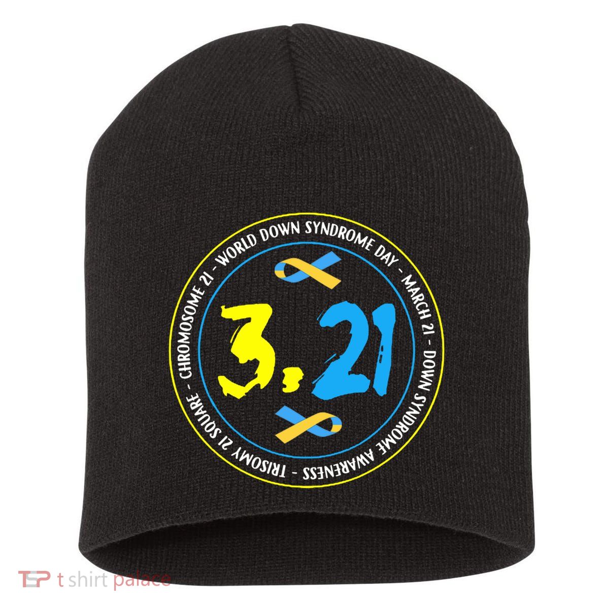 World Down Syndrome Day March 12st Short Acrylic Beanie