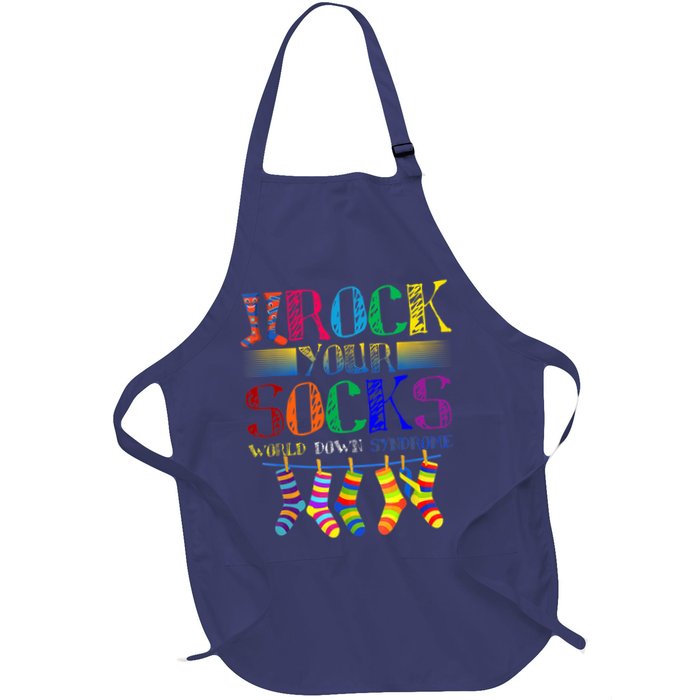 World Down Syndrome Day Rock Your Socks Globe Ribbon Apron