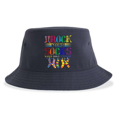 World Down Syndrome Day Rock Your Socks Globe Ribbon Sustainable Bucket Hat